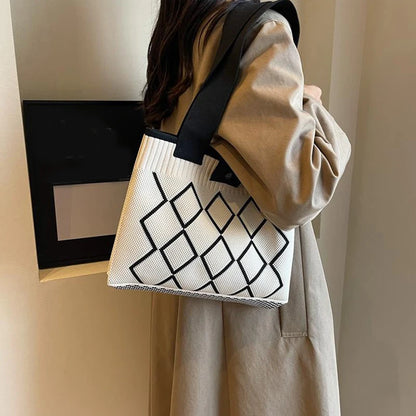 Luxury Knit Trendy Tote