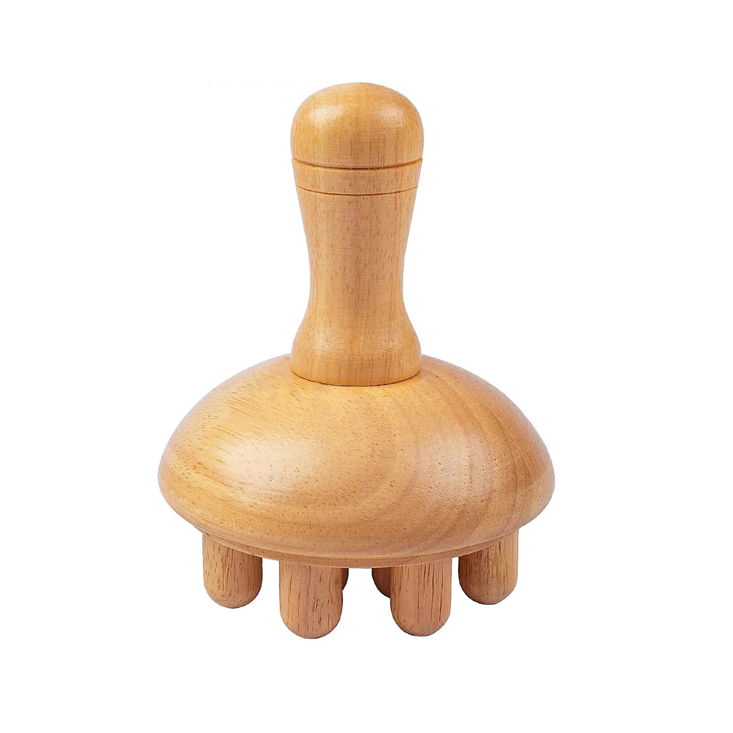 Wooden Mushroom Massager - Manual Wood Therapy Tool for Muscle & Body Relief