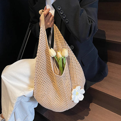 Luxury Bohemian Hollow Straw Tote