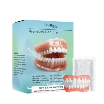 Temporary Silicone Dental Veneers - Custom Fit Comfortable False Teeth Set