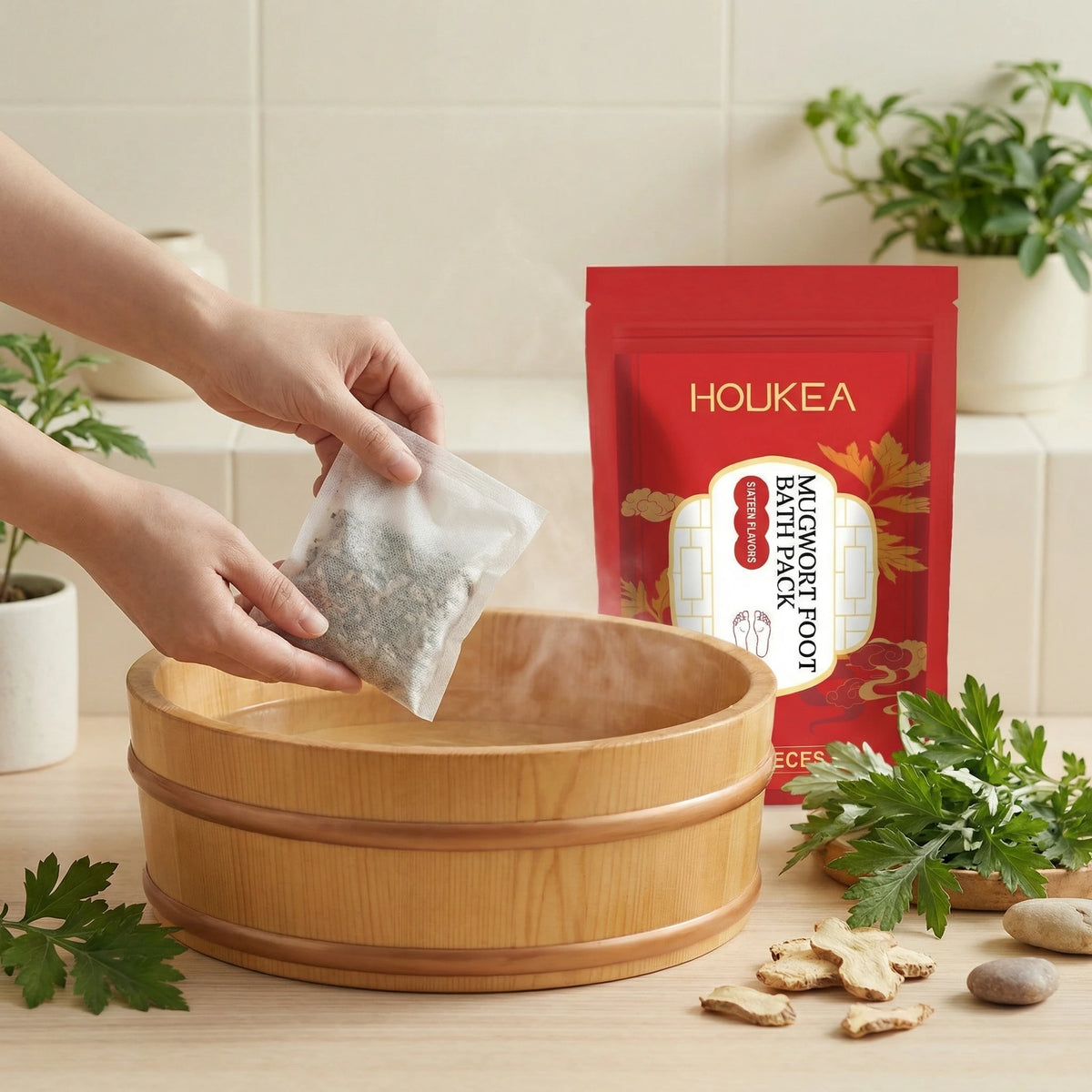 Natural Herbal Foot Bath Soak Bags for Relaxation and Wellness