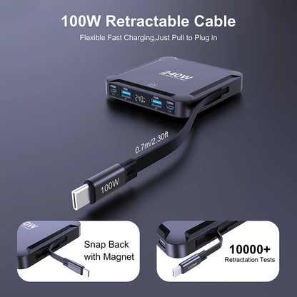 175W GaN 6-Port USB-C Desktop Fast Charger with LED Digital Display