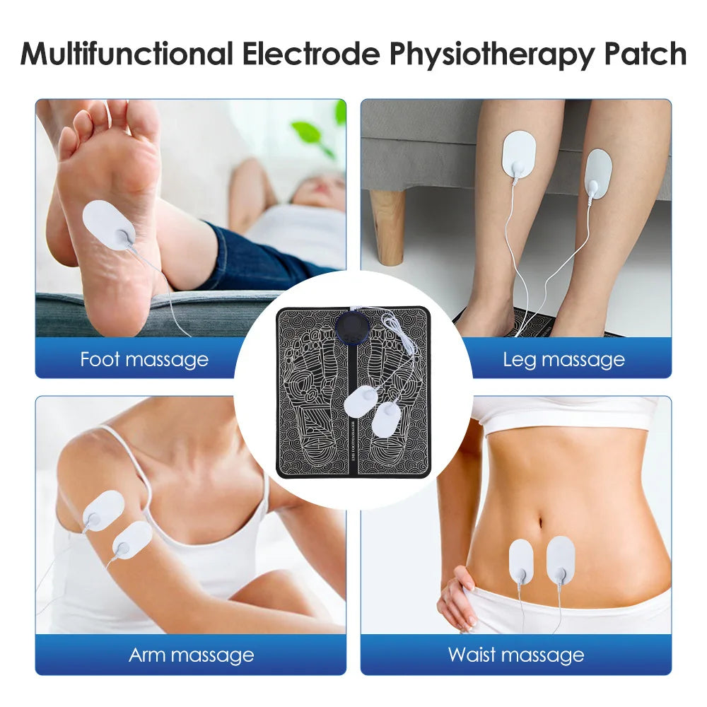 EMS Electric Foot Massager Pad - Pain Relief & Muscle Stimulator - 3