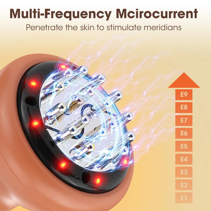 Electric Cupping & Meridian Massager with Heat Therapy & Vibration