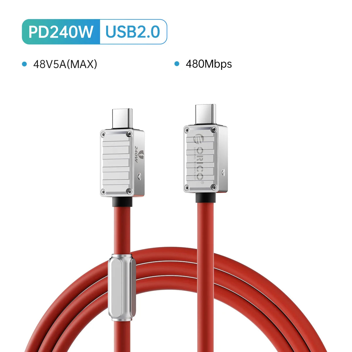 ORICO 240W USB4 Cable - 40Gbps Data, 8K Video & Fast PD Charging