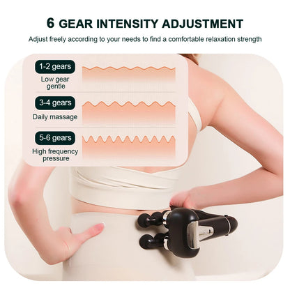 Deep Tissue Muscle Massage Gun with Detachable Handle