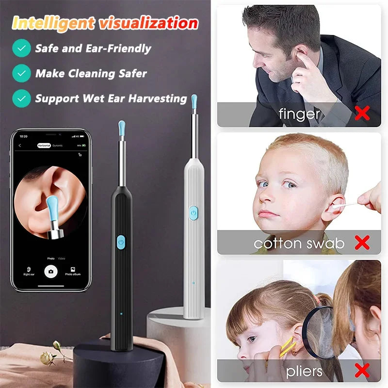 Smart Visual Ear Wax Remover - 1080P HD Camera Otoscope Cleaner - 9