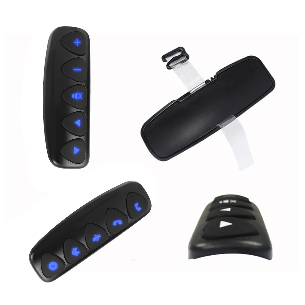 Wireless Car Steering Wheel Remote Control - 10-Key Universal Media Buttons - 5