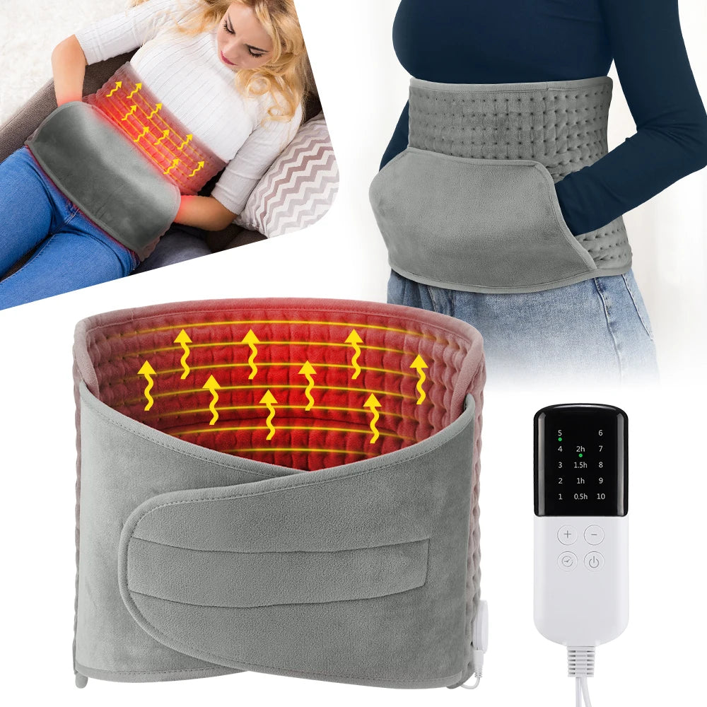 Electric Heating Waist Belt - Thermal Therapy Pad for Back Pain Relief - 19