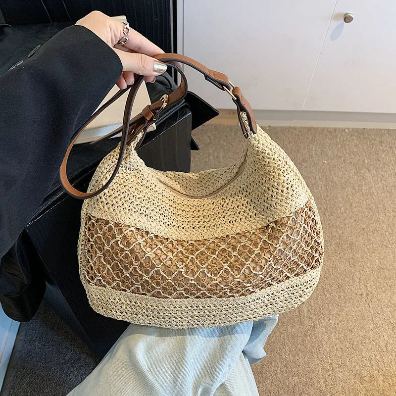 Luxury Woven Straw Beach Tote