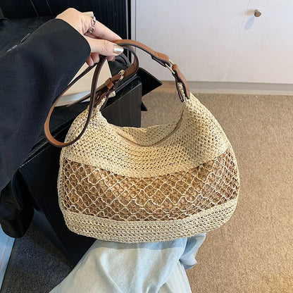 Luxury Woven Straw Beach Tote