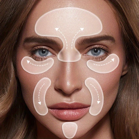 Reusable Silicone Anti-Wrinkle Patches - Face, Forehead & Neck Smoothing Set