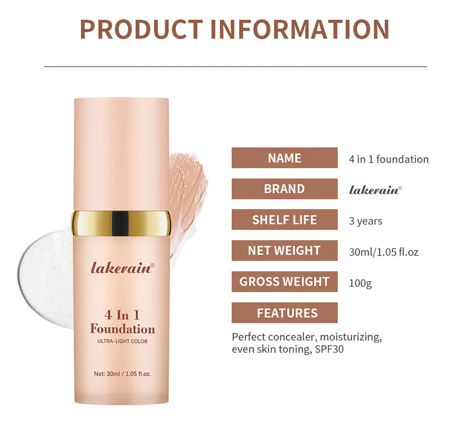 Color Changing 4-in-1 Foundation SPF 30 - Flawless Adjusting Makeup - 16