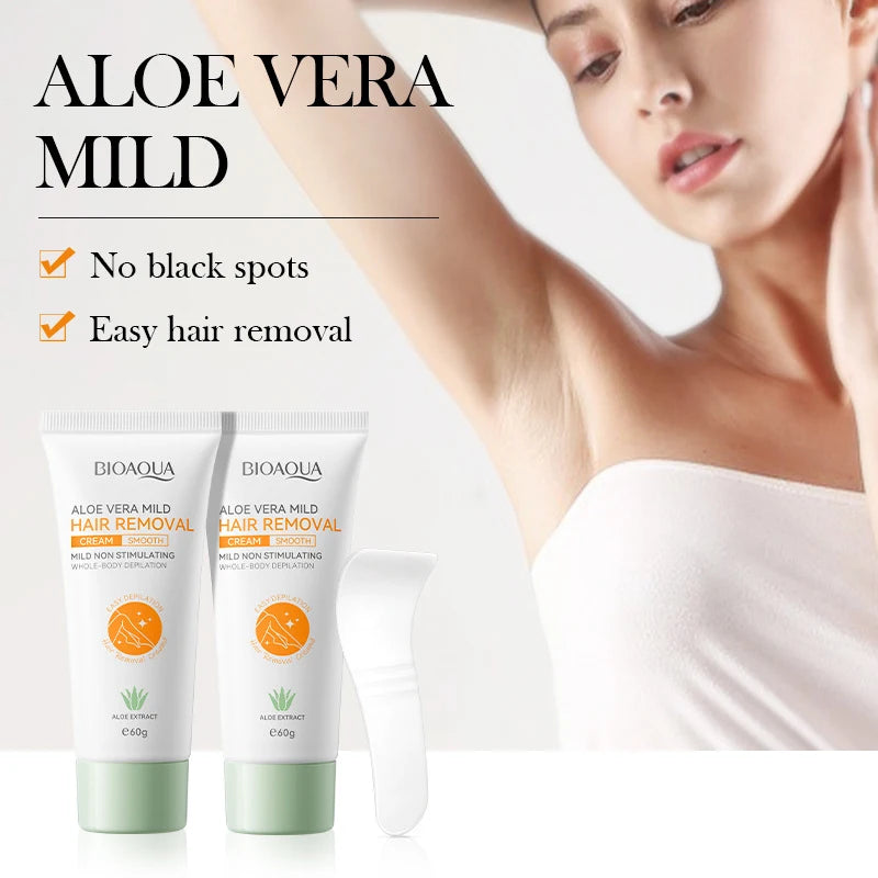 Painless Aloe Vera Hair Removal Cream for Smooth Skin - 5