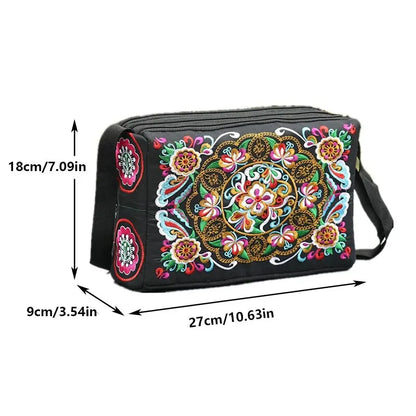 Luxury Embroidered Floral Nylon Bag