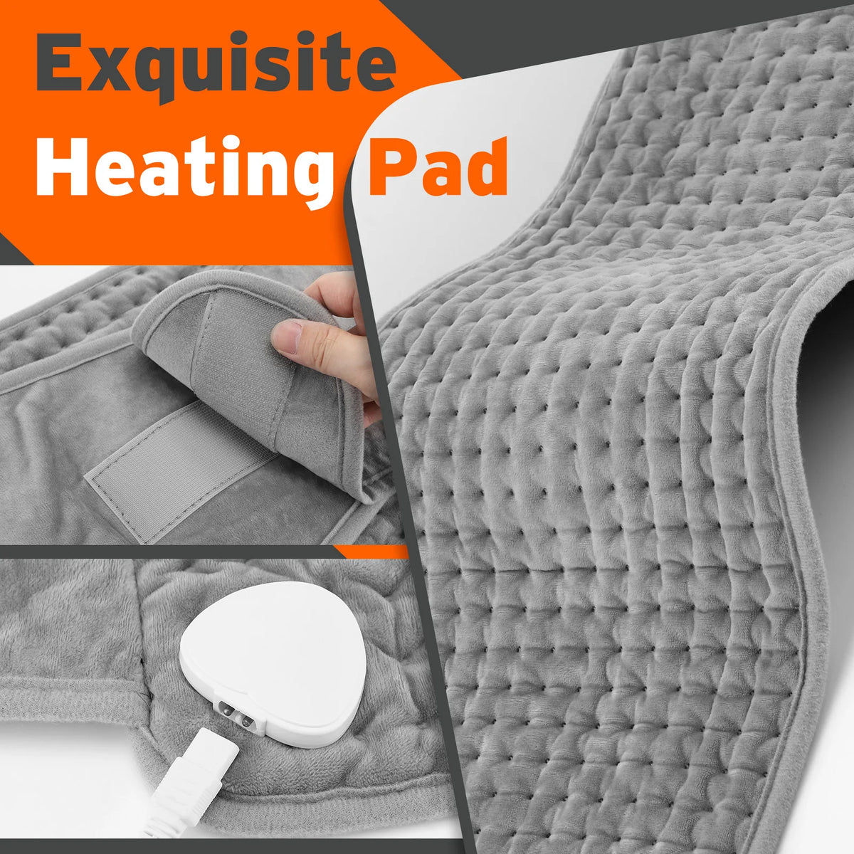 Electric Heating Waist Belt - Adjustable Lumbar & Back Pain Relief Thermal Pad