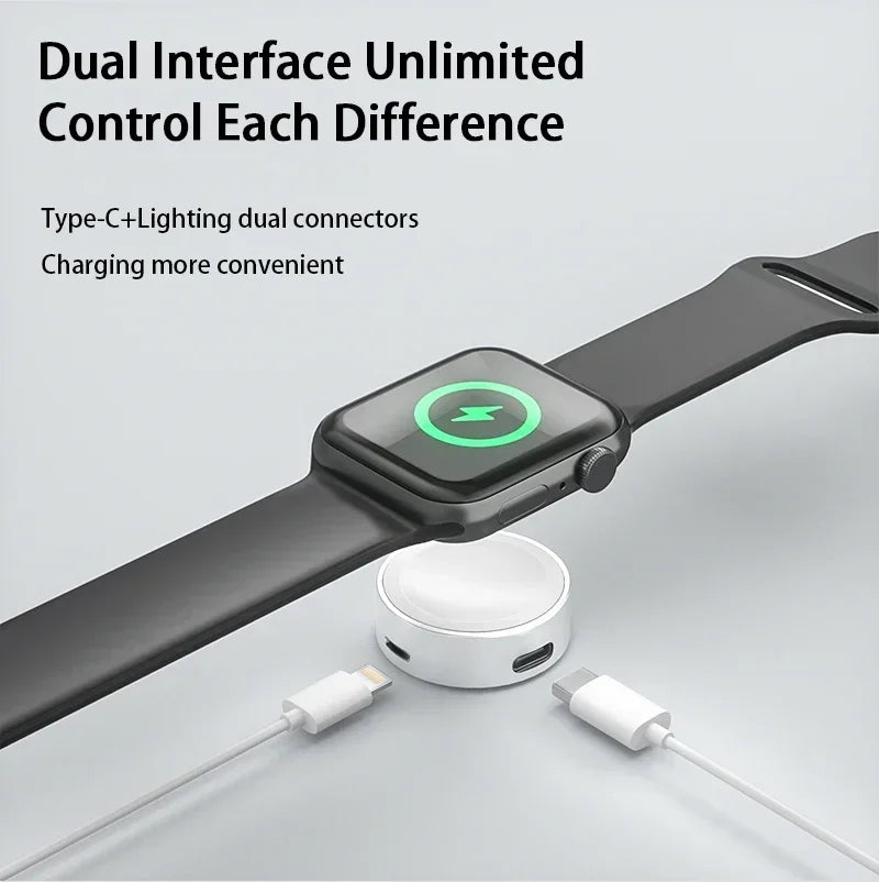 Portable Magnetic Wireless Charger for Apple Watch Series 1-10 & Ultra