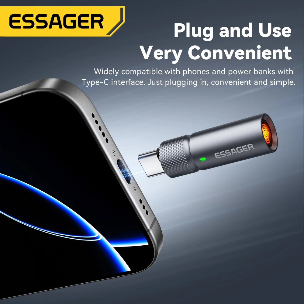 Portable Type-C Flameless Tungsten Electric Lighter – Compact & Safe
