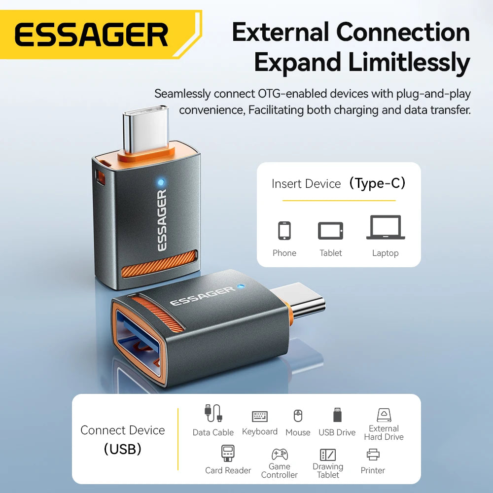 Universal USB 3.0 OTG Adapter Type-C Micro & Lightning Converter - 3
