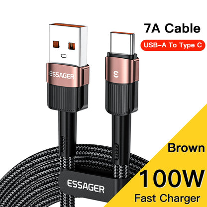 Essager 100W Fast Charging USB-C Cable - High-Speed Data Sync & Power