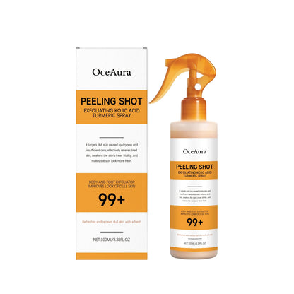 Exfoliating Turmeric Body & Foot Peeling Spray for Brightening & Smooth Skin