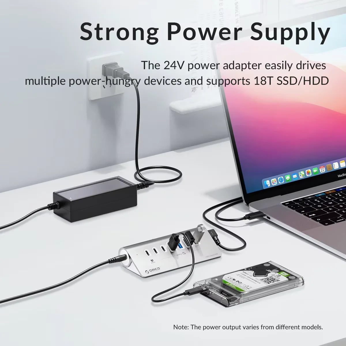 7-Port Powered USB 3.2 Hub with Fast Charging for Laptop & PC - 3
