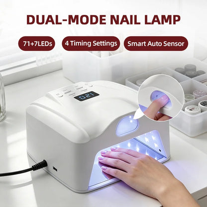 78-LED Dual-Mode UV Nail Lamp - Gel Polish Dryer with Auto Sensor