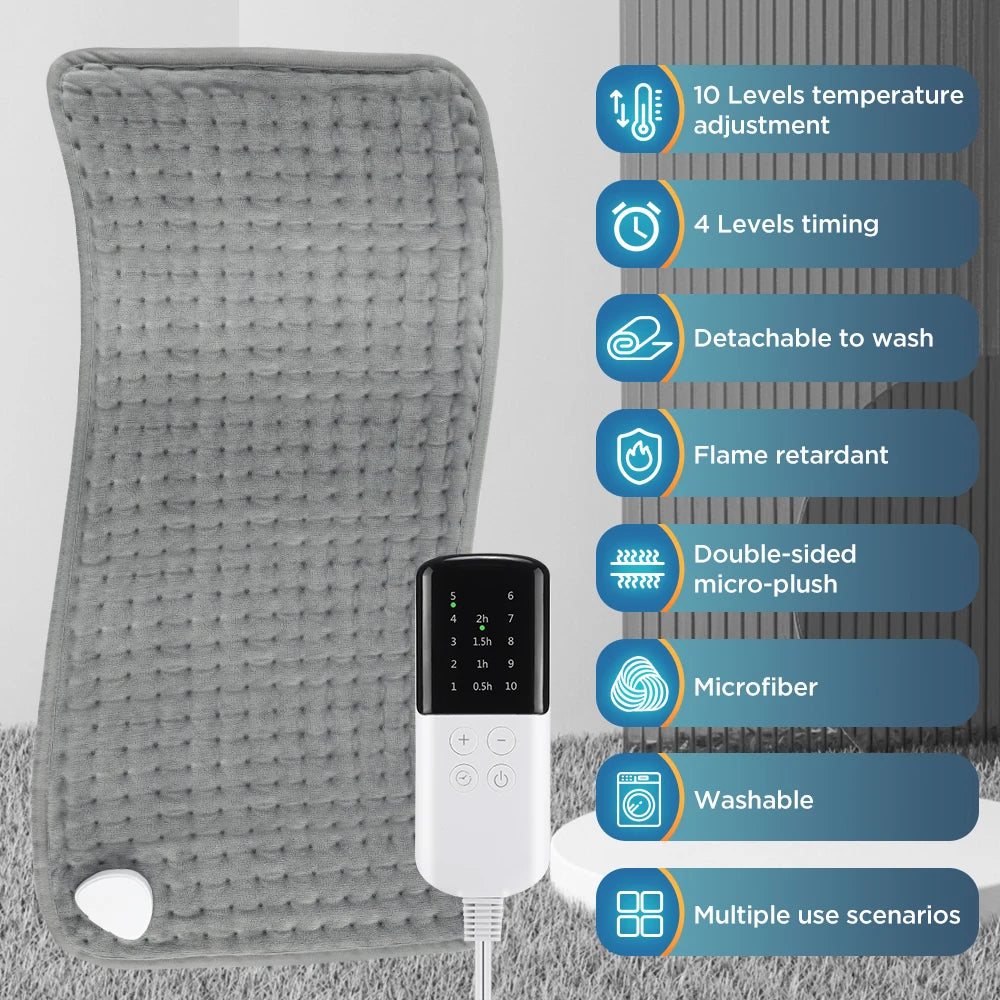 Electric Heating Pad for Back, Neck and Leg Pain Relief with Temperature Control - 2