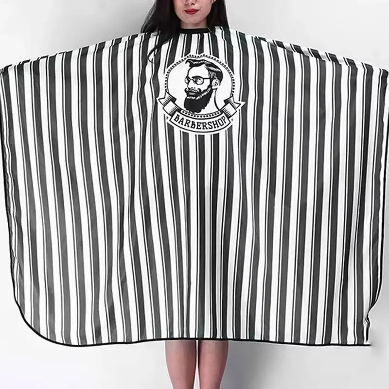 Striped Professional Barber Cape - Hair Cutting Apron for Salons - 10
