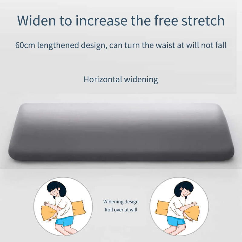 Memory Foam Lumbar Support Pillow for Bed - Lower Back Pain Relief Cushion