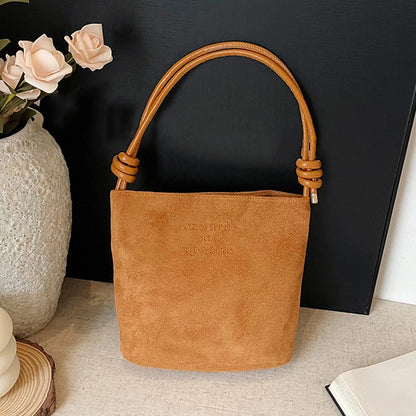 Luxury Retro Suede Tote