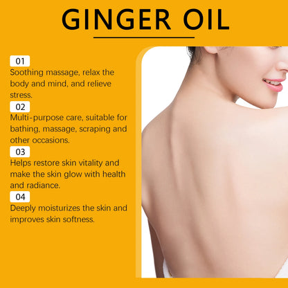 Natural Ginger & Arnica Muscle Relief Massage Oil for Deep Tissue Body Relaxation