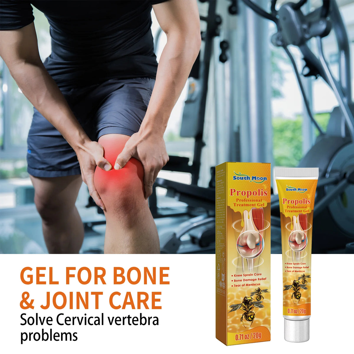 Propolis Joint Care Massage Gel for Knee, Back, and Muscle Relief