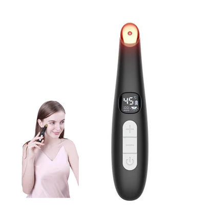 3-in-1 LED Eye Lift Wand: Heated Vibration Massager for Dark Circles & Puffiness