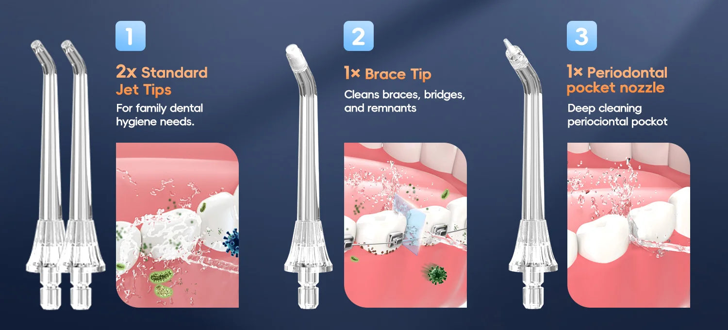 2-in-1 Electric Toothbrush and Water Flosser Combo with 4 Replaceable Heads - 10