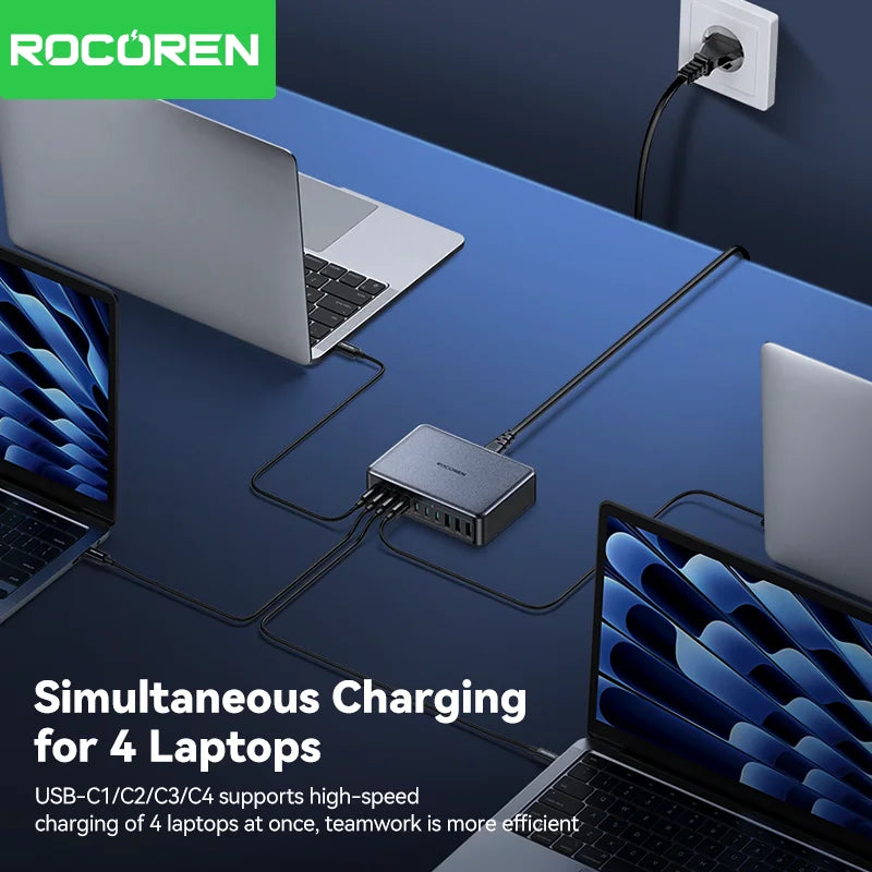 400W 10-in-1 GaN Desktop Charging Station - Fast Multi-Port Power Hub - 3