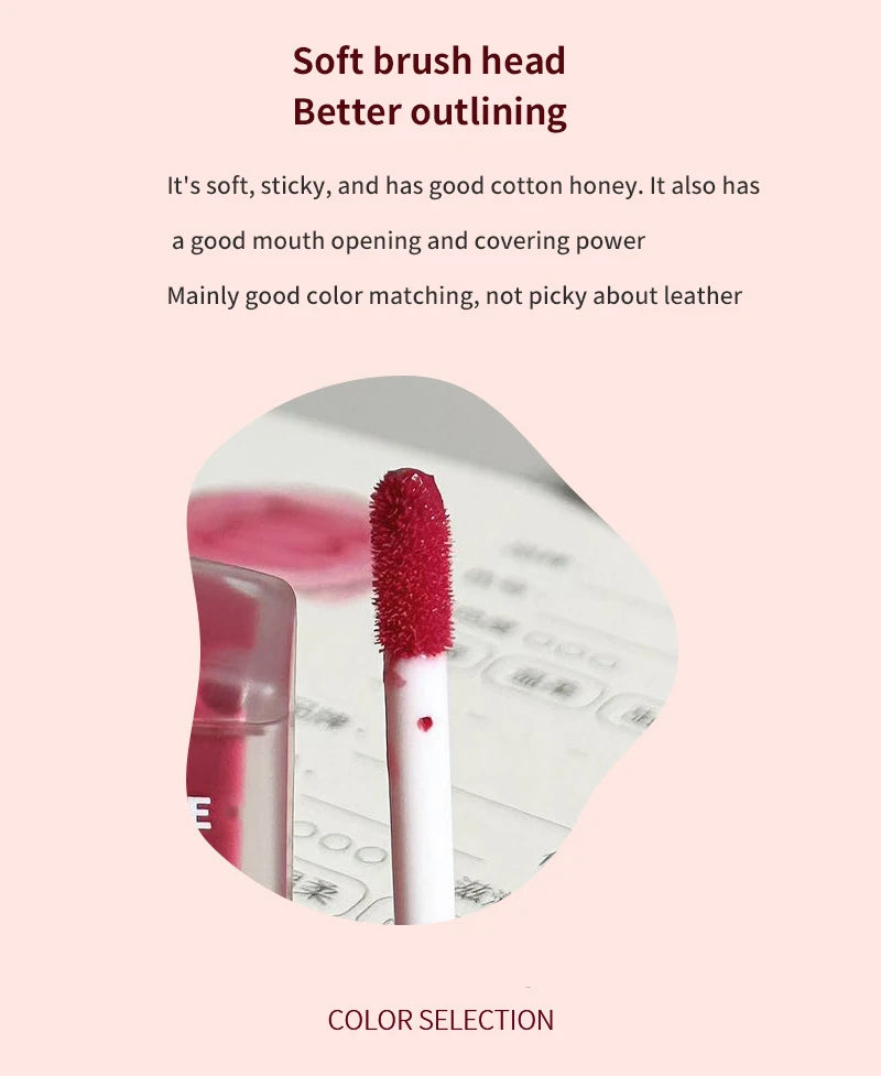 Glass-Like Lip Lacquer - Mirror Shine Hydrating Long-Lasting Lipstick - 15