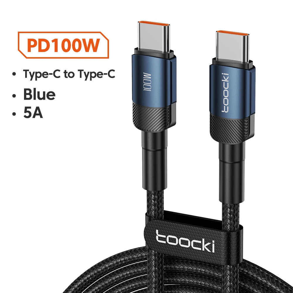 100W USB-C to USB-C Fast Charging Cable - 5A Power Delivery Cord - 24