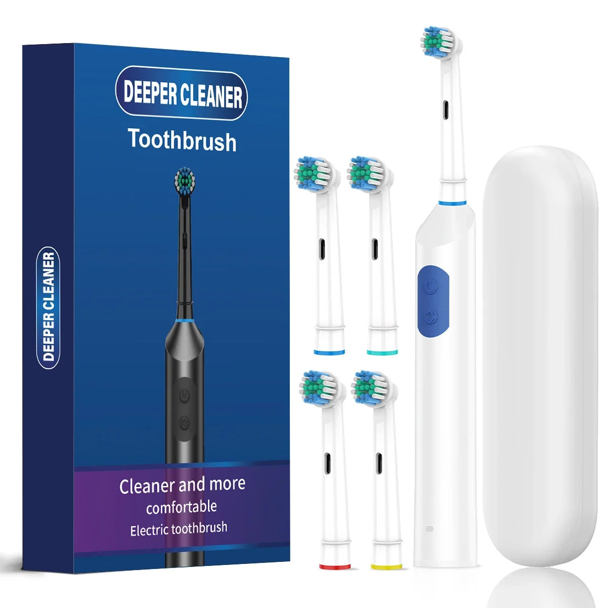 Rechargeable Rotating Electric Toothbrush with 5 Cleaning Modes