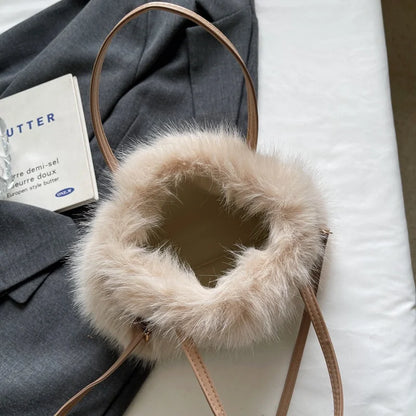 Luxury Plush Pearl Handbag