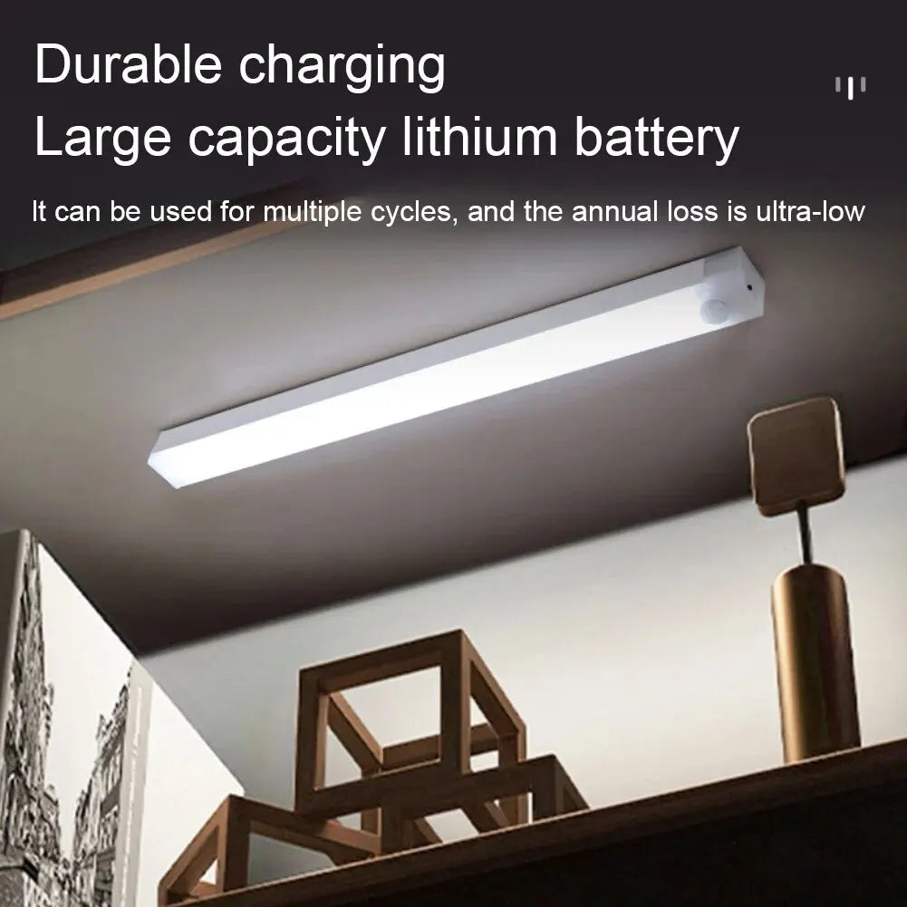 Rechargeable Motion Sensor LED Under Cabinet Light - Dimmable Wireless Closet Night Light - 2