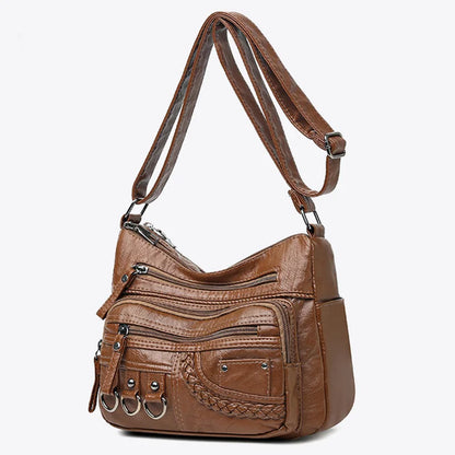 Luxury Vintage PU Leather Handbag