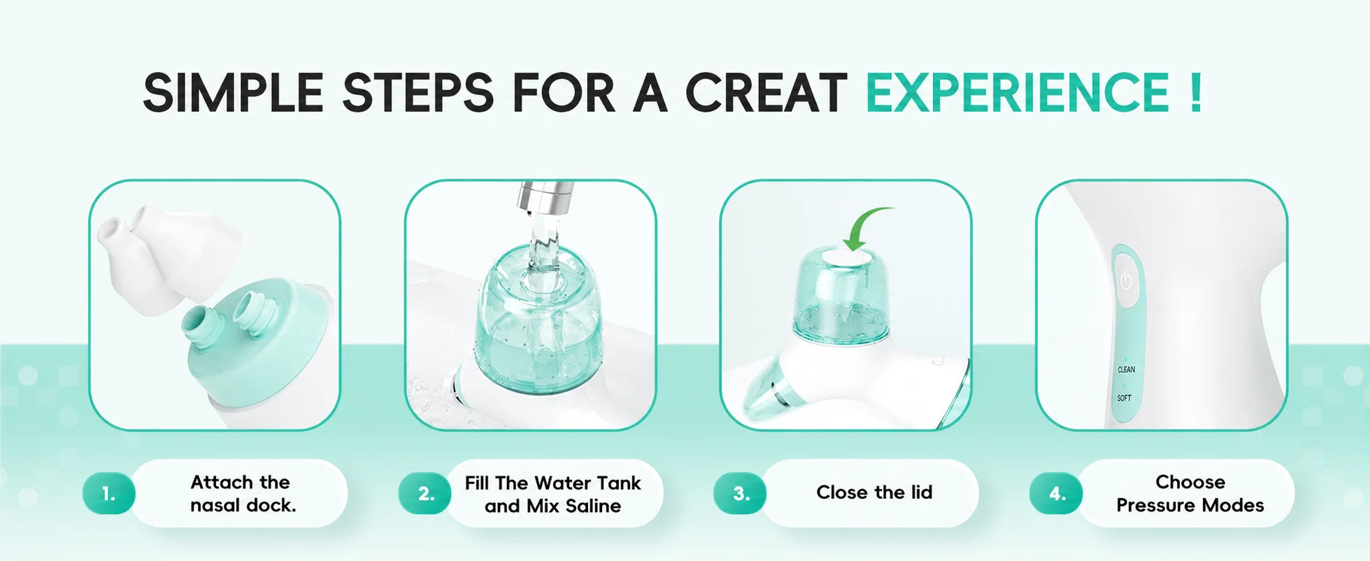 Electric Nasal Irrigator - Sinus Rinse Machine for Congestion Relief - 14