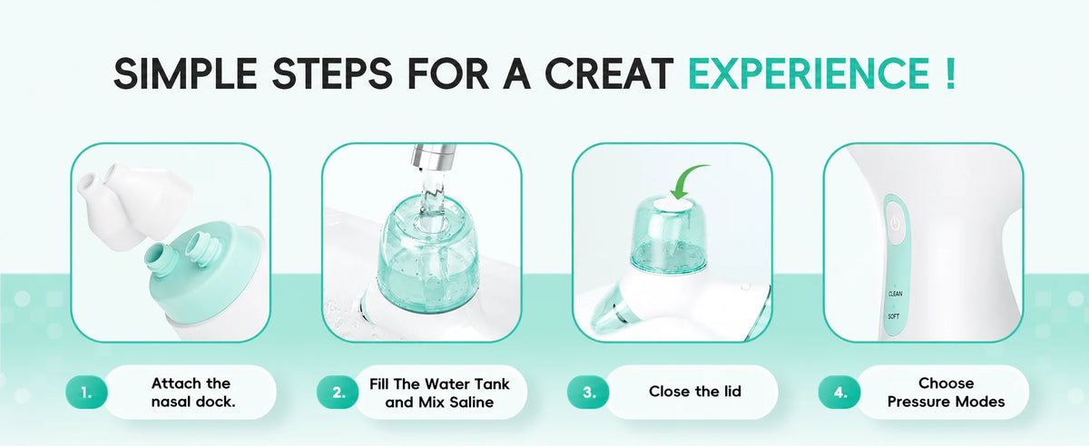 Electric Nasal Irrigator - Sinus Rinse Machine for Congestion Relief