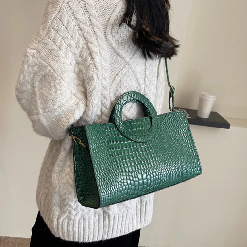 Luxury Crocodile Pattern Tote