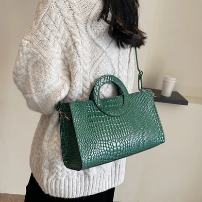 Luxury Crocodile Pattern Tote