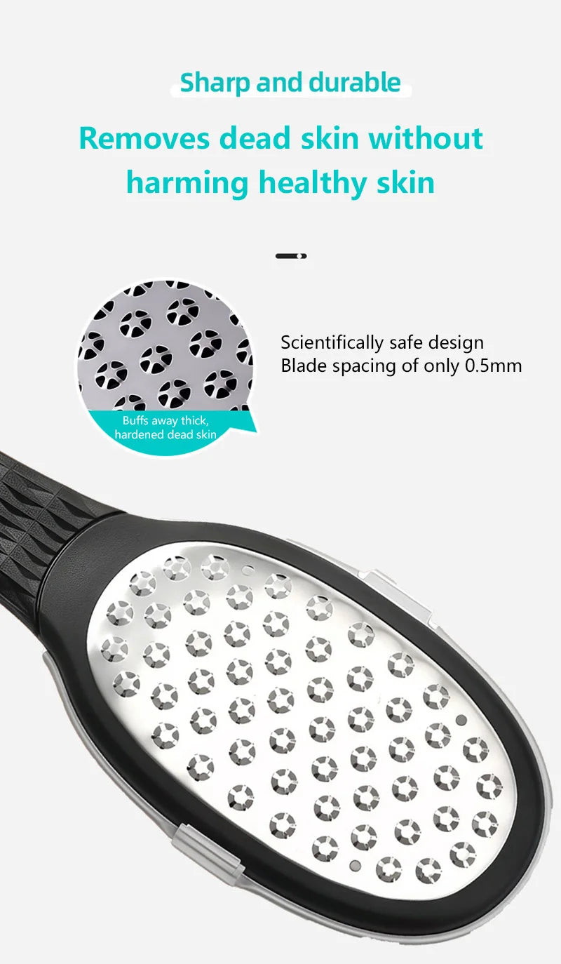 Professional Stainless Steel Foot File for Pedicure & Cracked Heel Removal