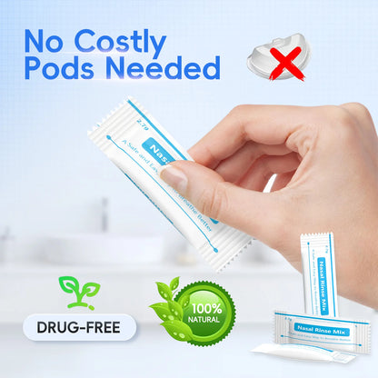 Electric Nasal Irrigation System - Automatic Sinus Rinse & Nose Cleaner