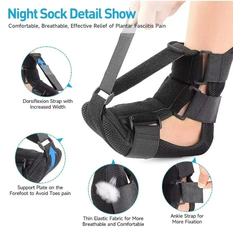 Plantar Fasciitis Night Splint - Adjustable Foot Support Sock - 1