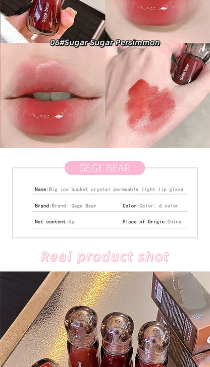 Crystal Gloss Hydrating Lip Tint - Long-Lasting Mirror Finish Plumper